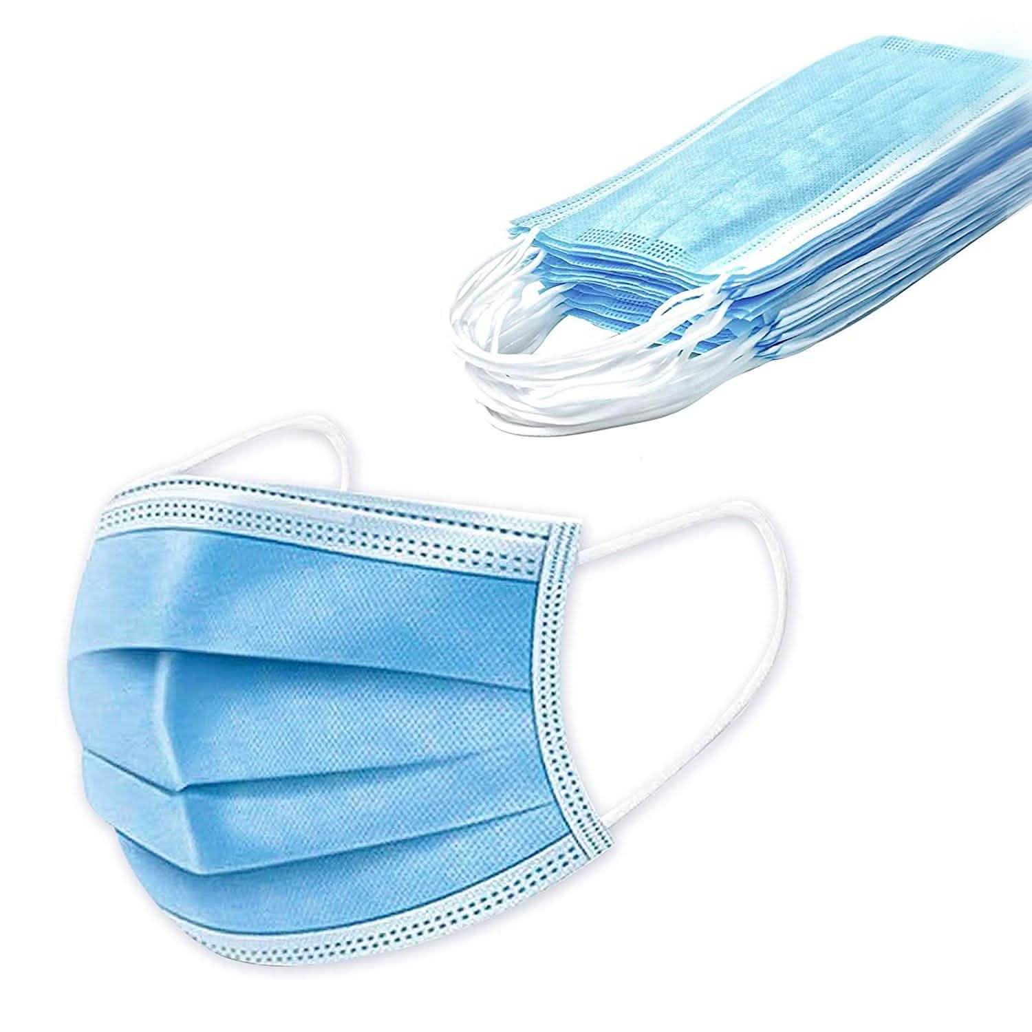 100-Pack: 3 Layer Disposable Protective Face Masks DailySale