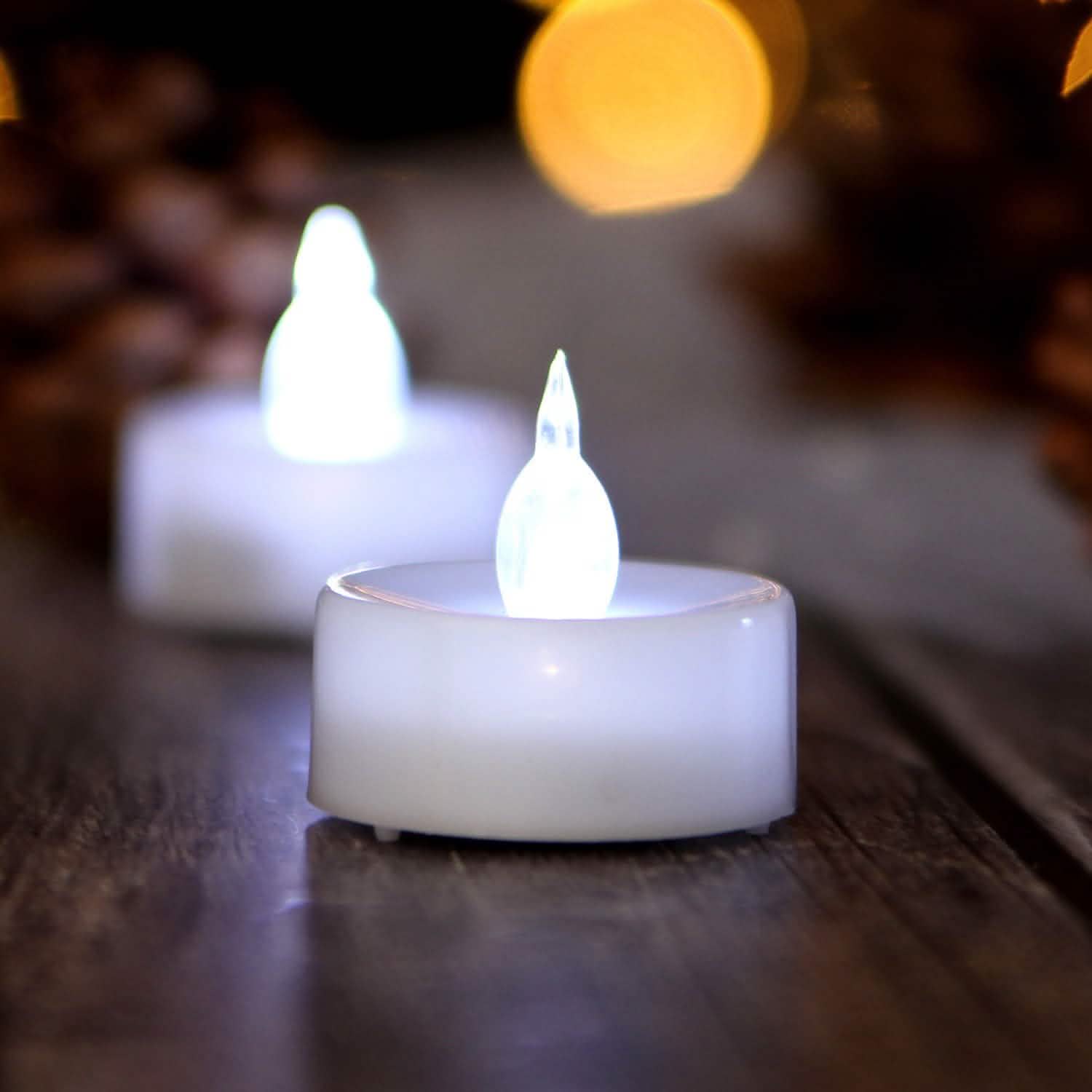 100-Piece: Cool White LED Tealight Flameless Smokeless Candles DailySale