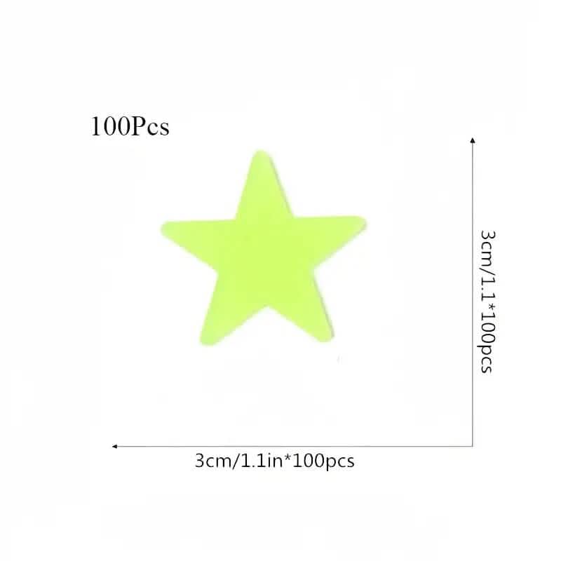 100-Pieces: Luminous Glow in the Dark Star Wall Stickers DailySale