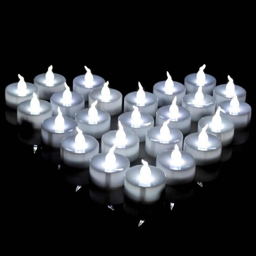 100-Pieces: White LED Candle Tea Light DailySale