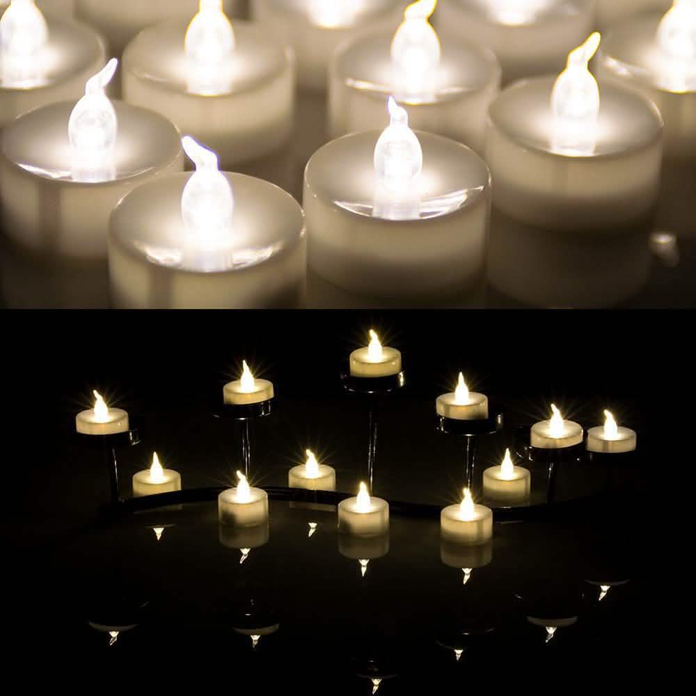 100-Pieces: White LED Candle Tea Light DailySale