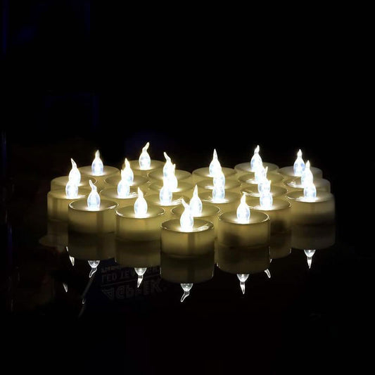 100-Pieces: White LED Candle Tea Light DailySale