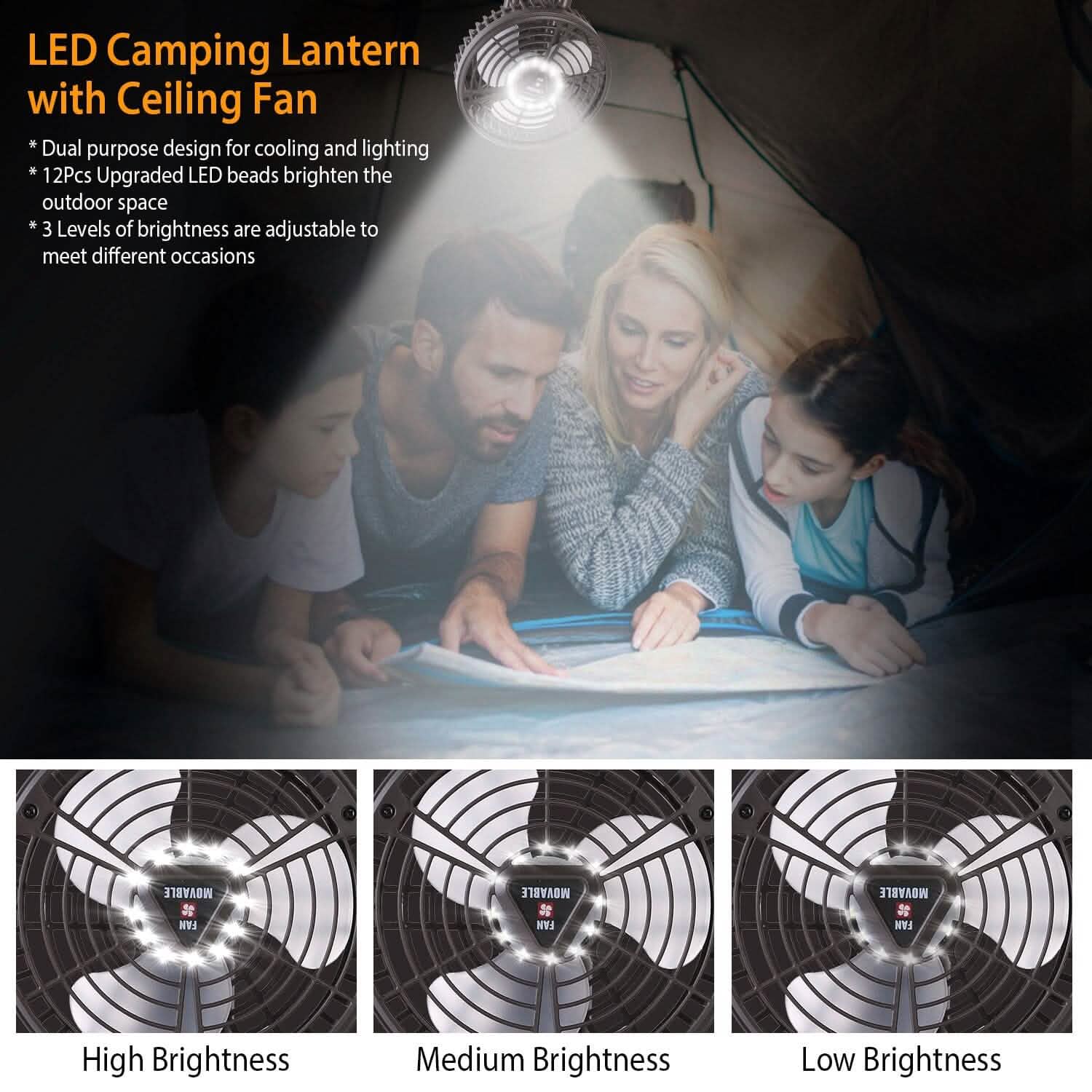 10400 mAh Portable Camping Fan DailySale