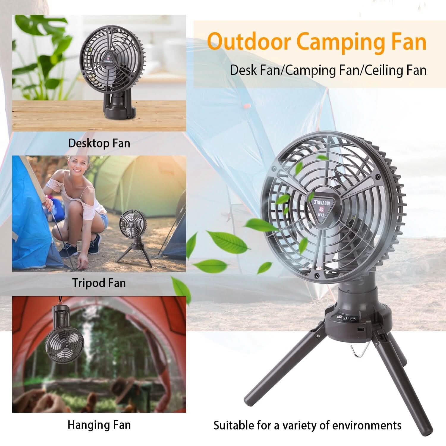 10400 mAh Portable Camping Fan DailySale