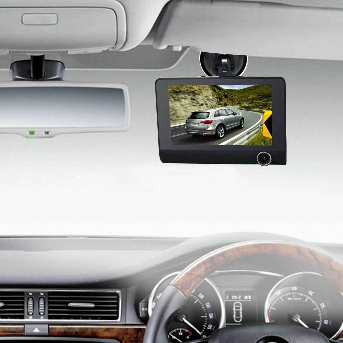 1080P 4" Dual Lens HD Car DVR Rearview Video Dash Cam Recorder Camera G-sensor DailySale