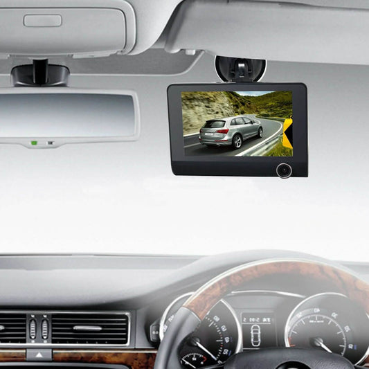 1080P 4" Dual Lens HD Car DVR Rearview Video Dash Cam Recorder Camera G-sensor DailySale