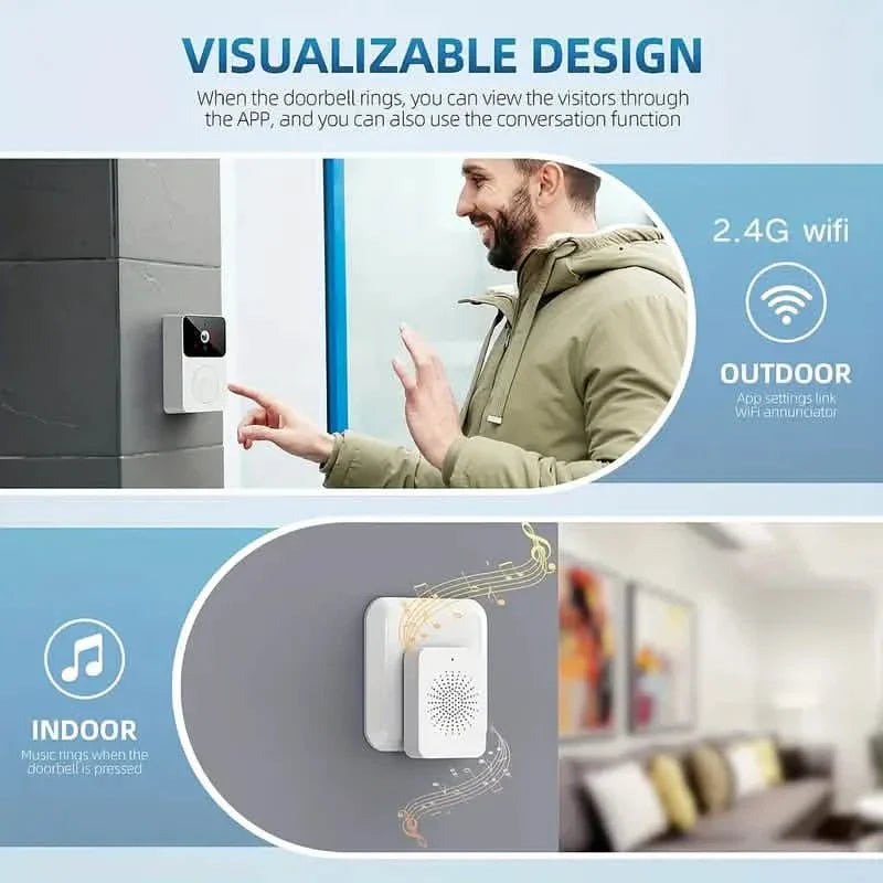 1080P WiFi Smart Video Doorbell with HD Night Vision, Two-Way Audio with App Control DailySale