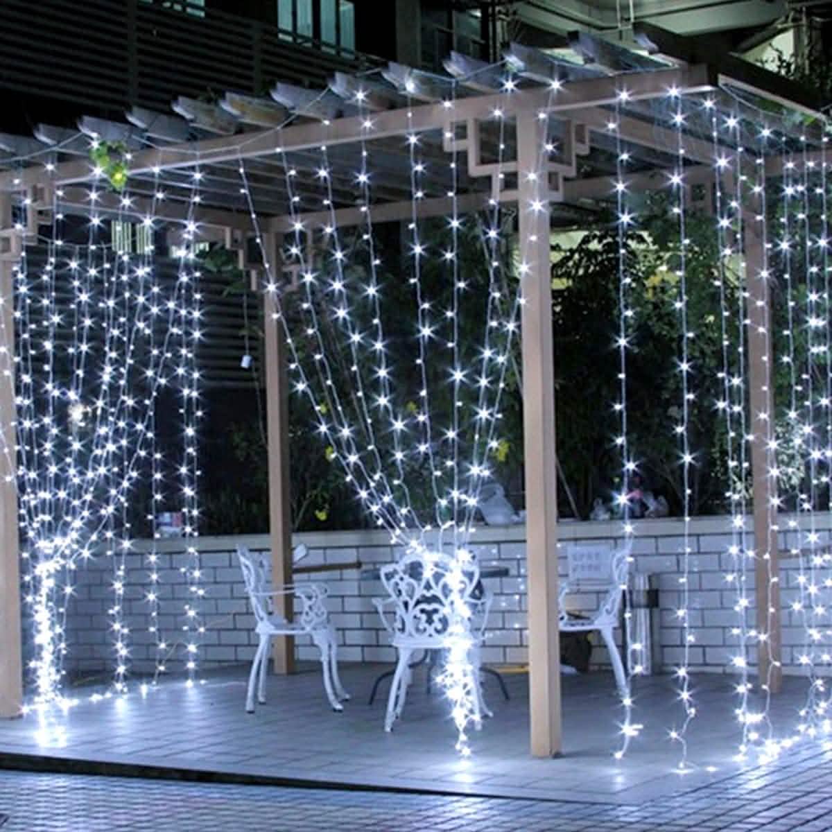 10Ft 300 LED Cool White Window Curtain String Light DailySale
