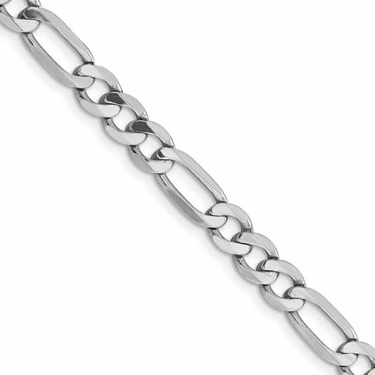 10K Solid White Gold Figaro Chain Necklace DailySale