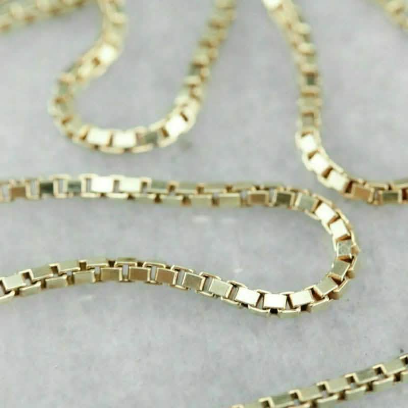 10K Solid Yellow Gold Box Chain DailySale