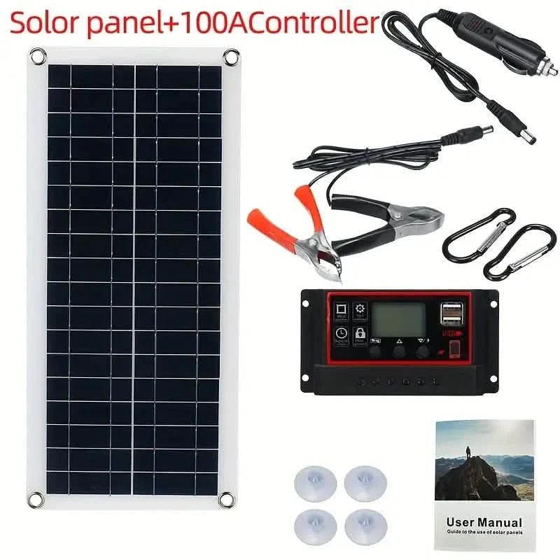 10W Solar Panel 18V Solar Cell 60A&100A Controller Solar Panels DailySale