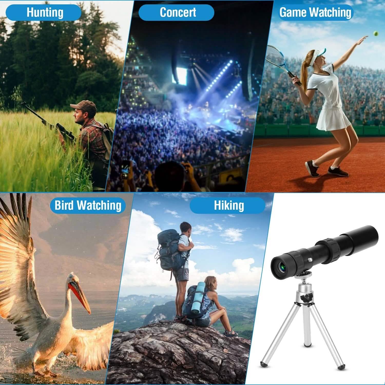 10X-300X Zoom Monocular Telescope High Definition Phone Telephoto Lens DailySale