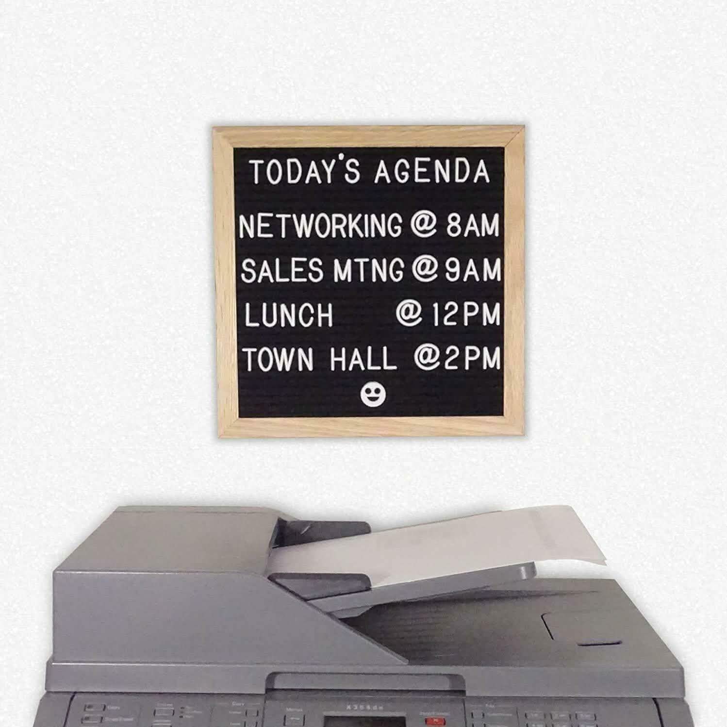 10"x10" Double Sided Black and Gray Felt Letter Board DailySale