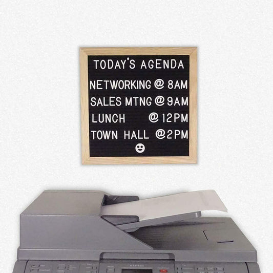 10"x10" Double Sided Black and Gray Felt Letter Board DailySale