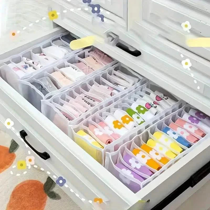 11 Grid Sock Underwear Storage Box Mesh Closet Organizer DailySale