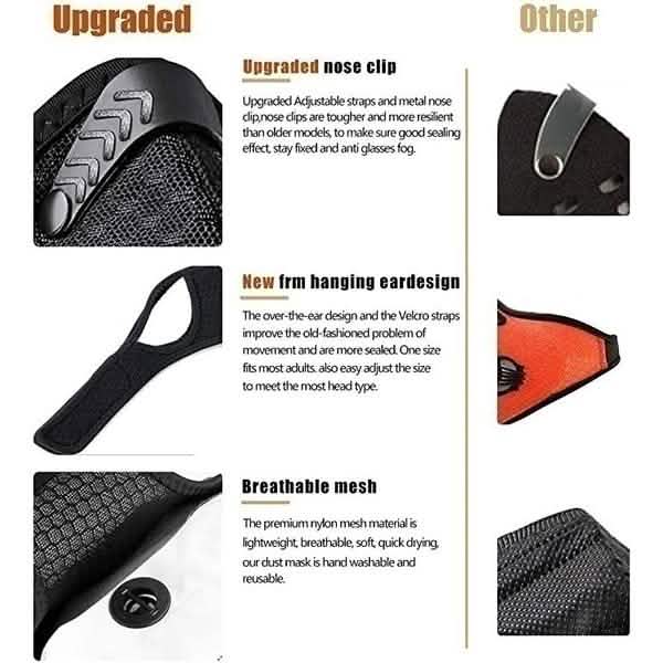 11-Piece Set: Breathable Bacteria-Proof Sport Face Mask with Activated Carbon PM 2.5 DailySale