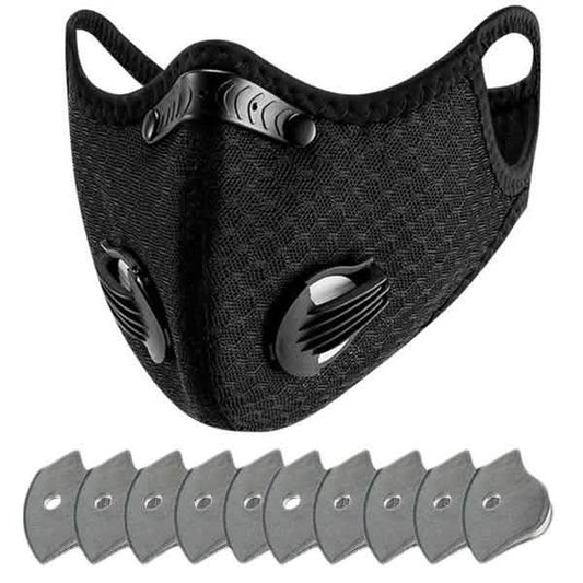 11-Piece Set: Breathable Bacteria-Proof Sport Face Mask with Activated Carbon PM 2.5 DailySale