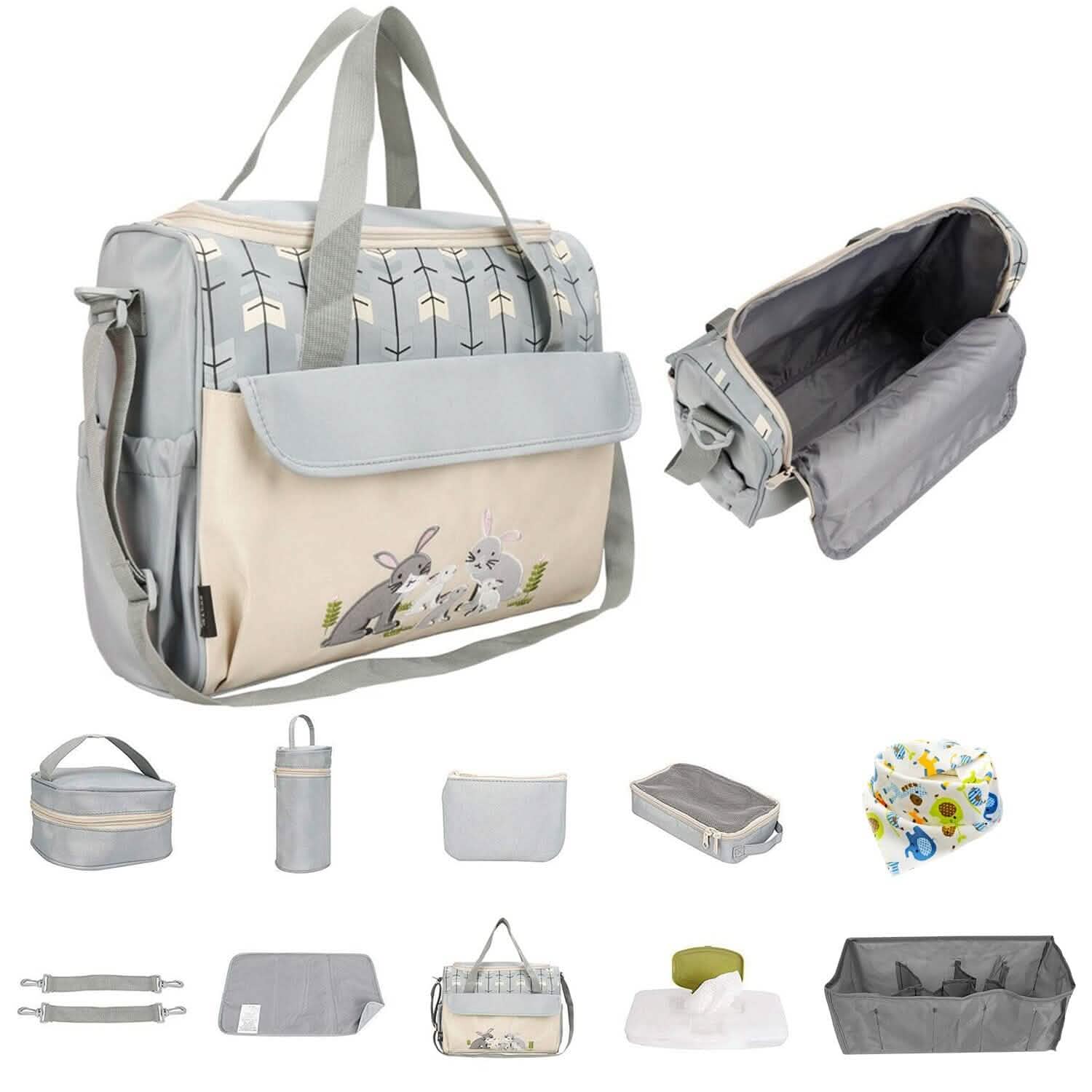 11-Piece Set: Multifunctional Diaper Handbags with Food Bag DailySale