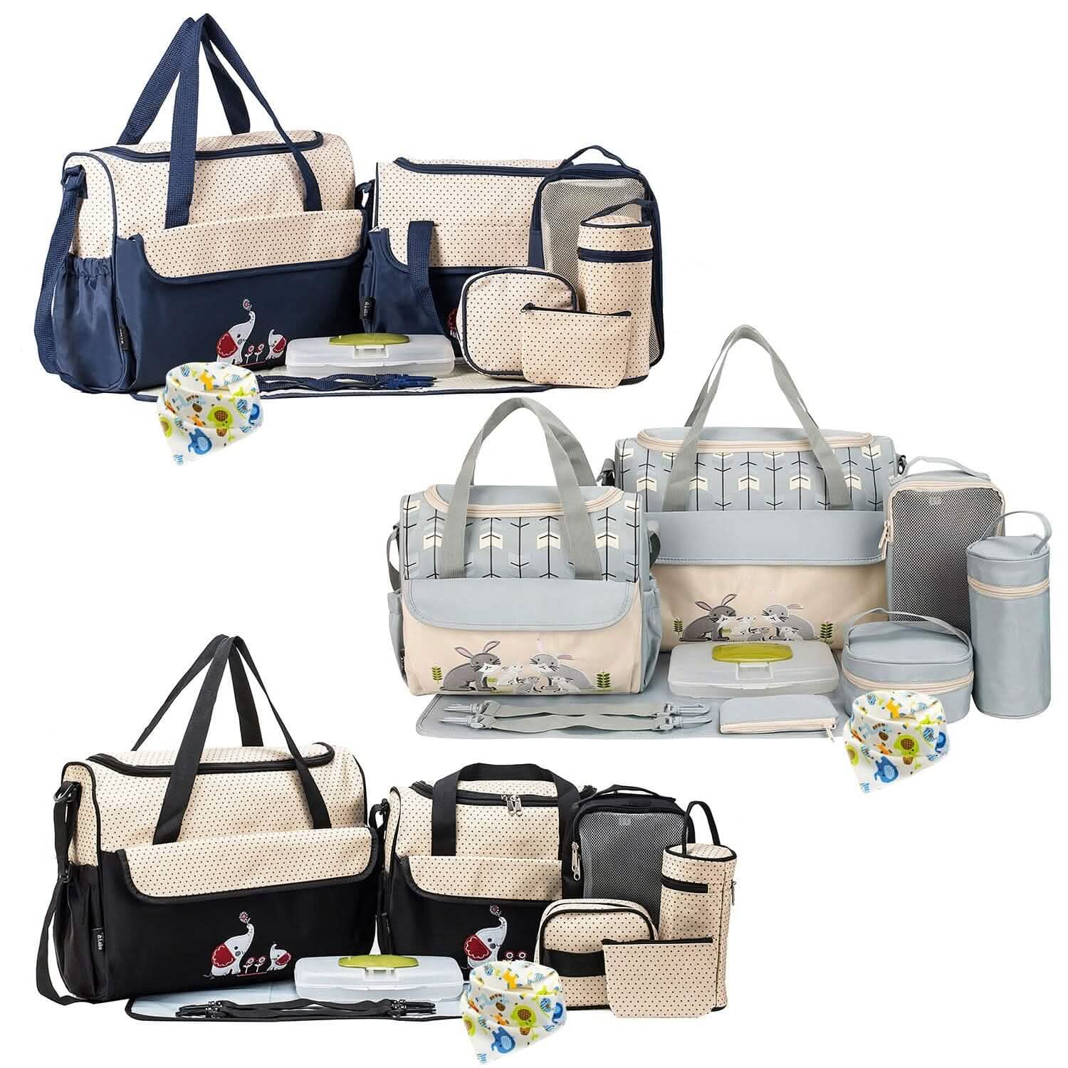 11-Piece Set: Multifunctional Diaper Handbags with Food Bag DailySale