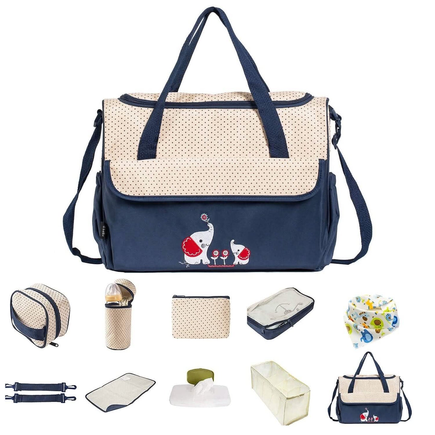 11-Piece Set: Multifunctional Diaper Handbags with Food Bag DailySale