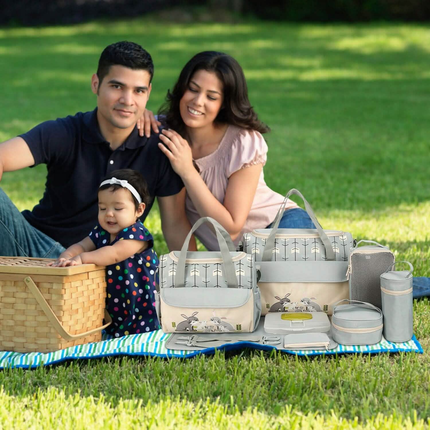11-Piece Set: Multifunctional Diaper Handbags with Food Bag DailySale