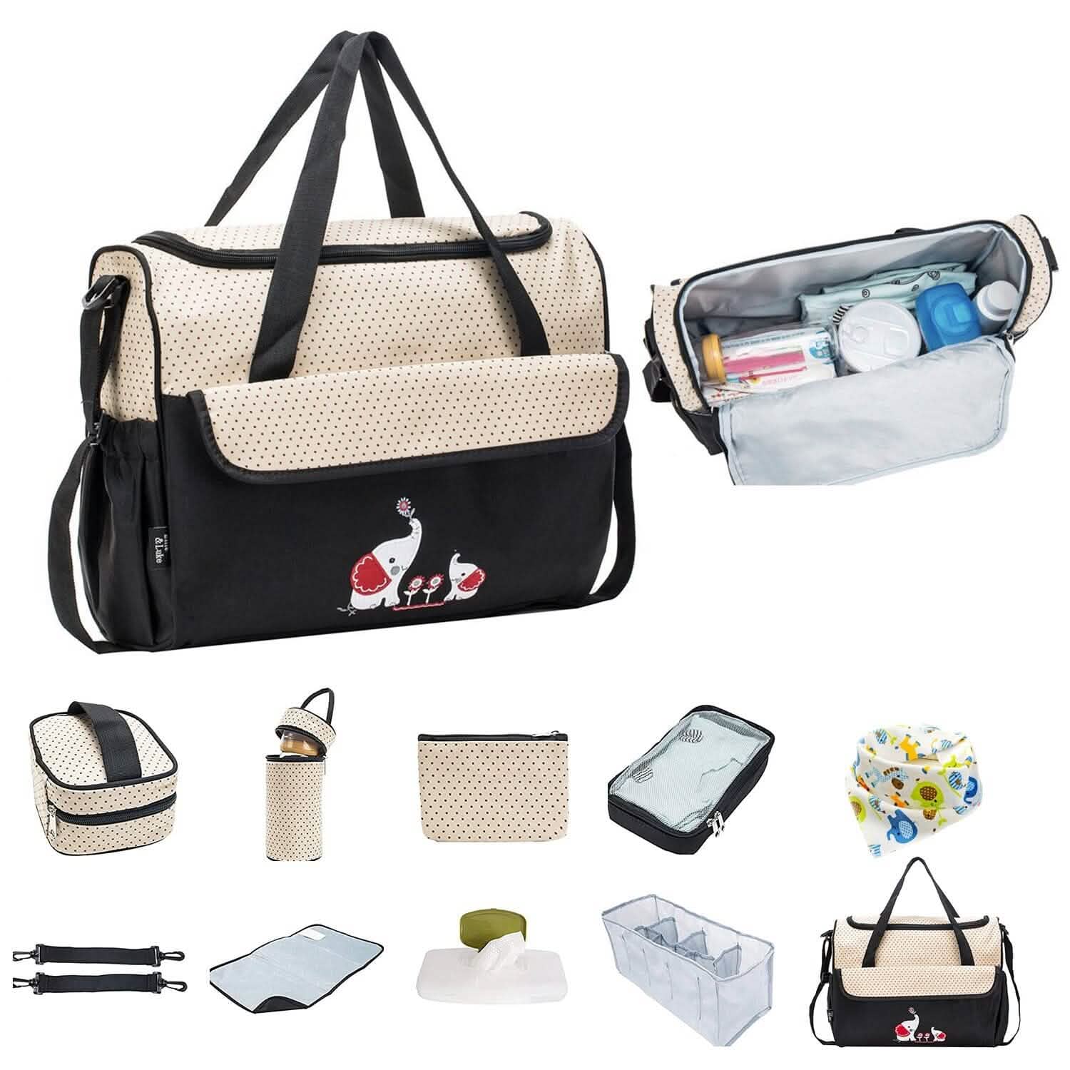 11-Piece Set: Multifunctional Diaper Handbags with Food Bag DailySale