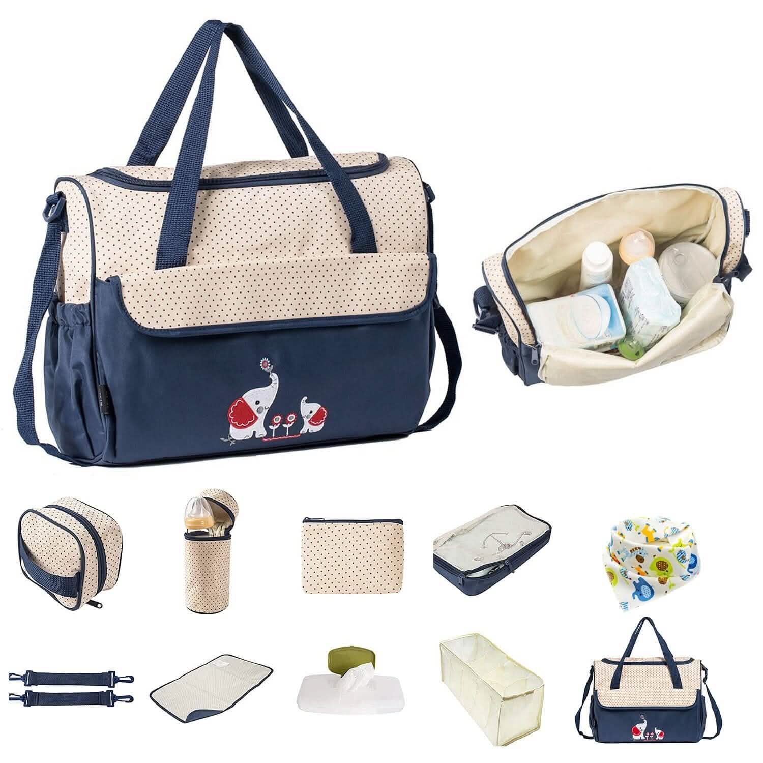 11-Piece Set: Multifunctional Diaper Handbags with Food Bag DailySale