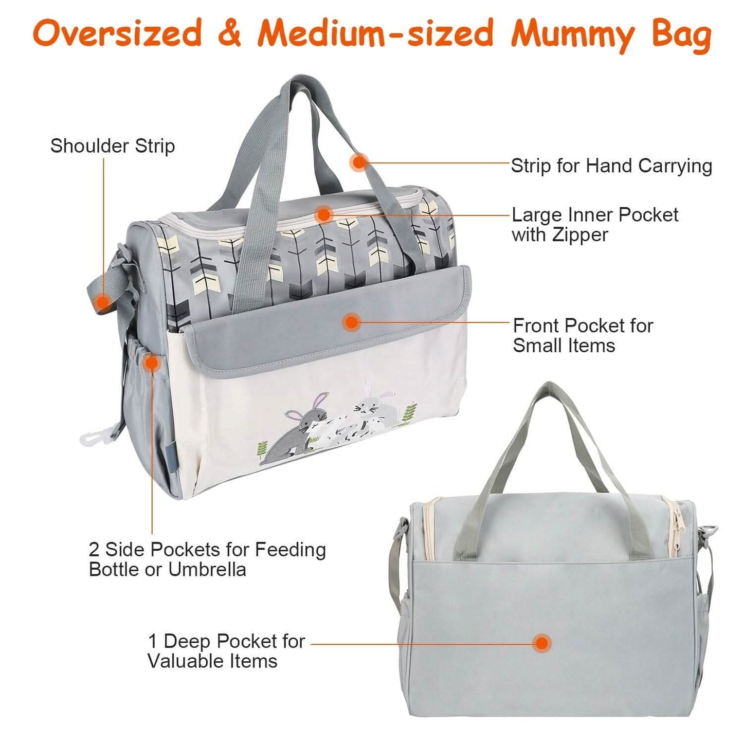 11-Piece Set: Multifunctional Diaper Handbags with Food Bag DailySale