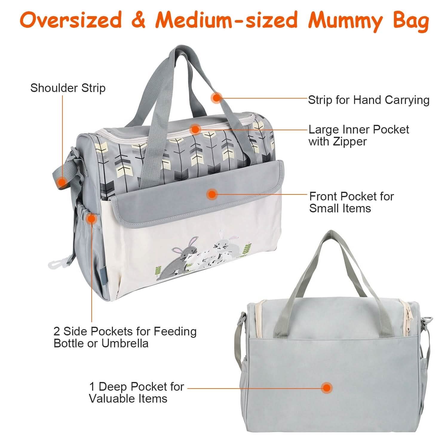 11-Piece Set: Multifunctional Diaper Handbags with Food Bag DailySale