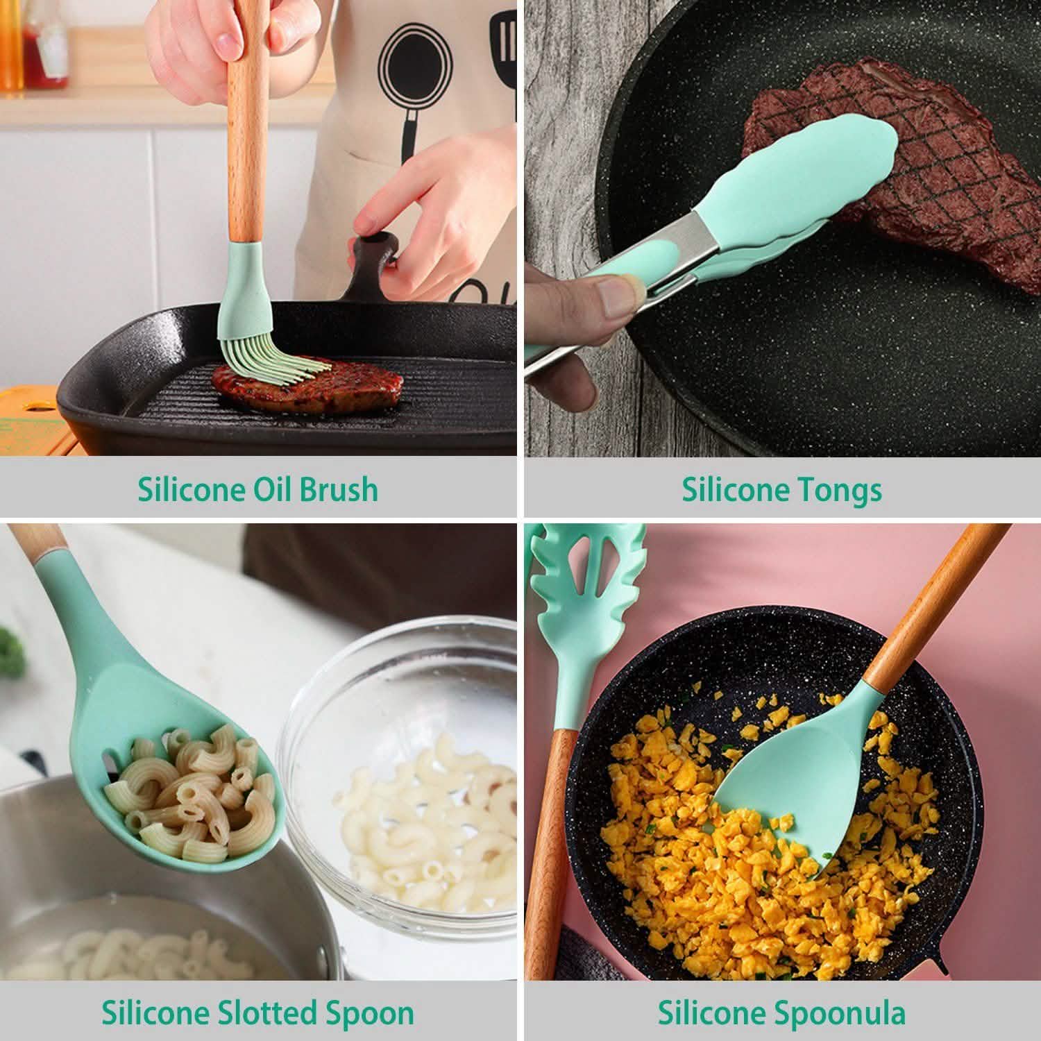 11-Piece: Silicone Cooking Utensil Set DailySale