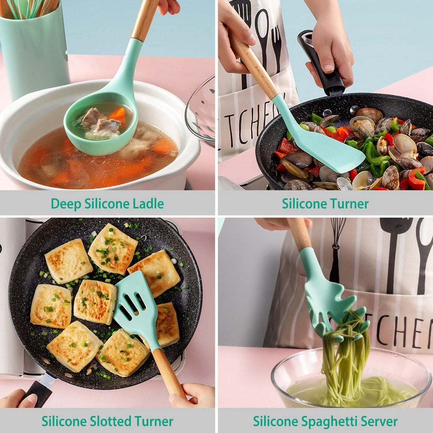 11-Piece: Silicone Cooking Utensil Set DailySale