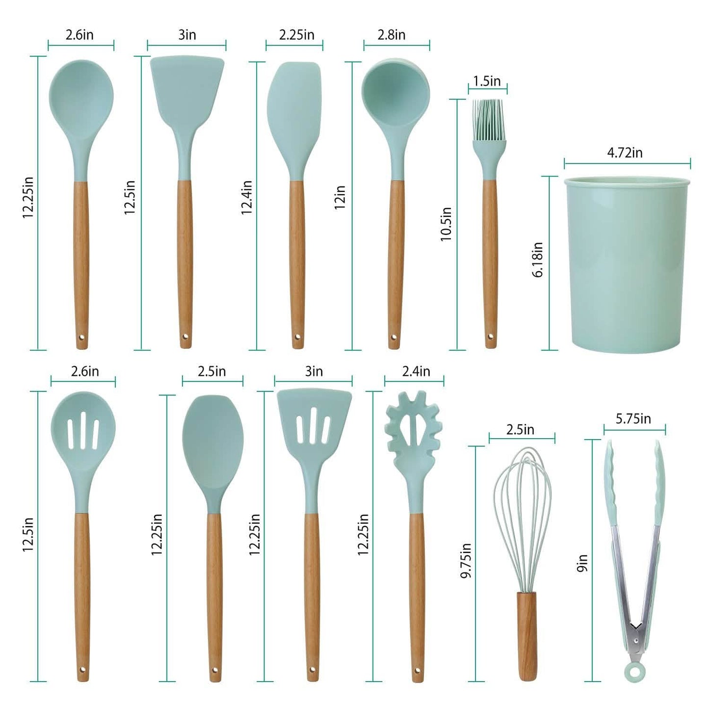 11-Piece: Silicone Cooking Utensil Set DailySale
