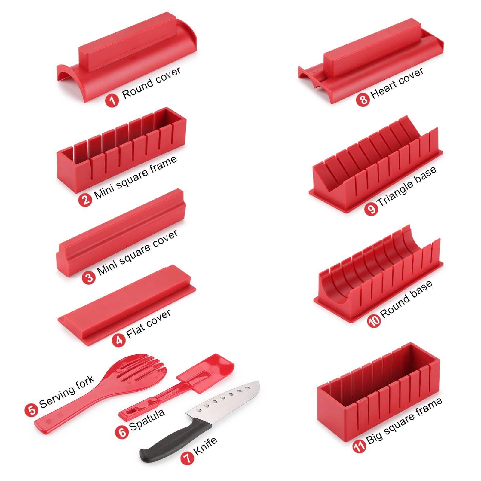 11-Piece: Sushi Making Kit Sushi Rolls with Premium Sushi Knife DailySale