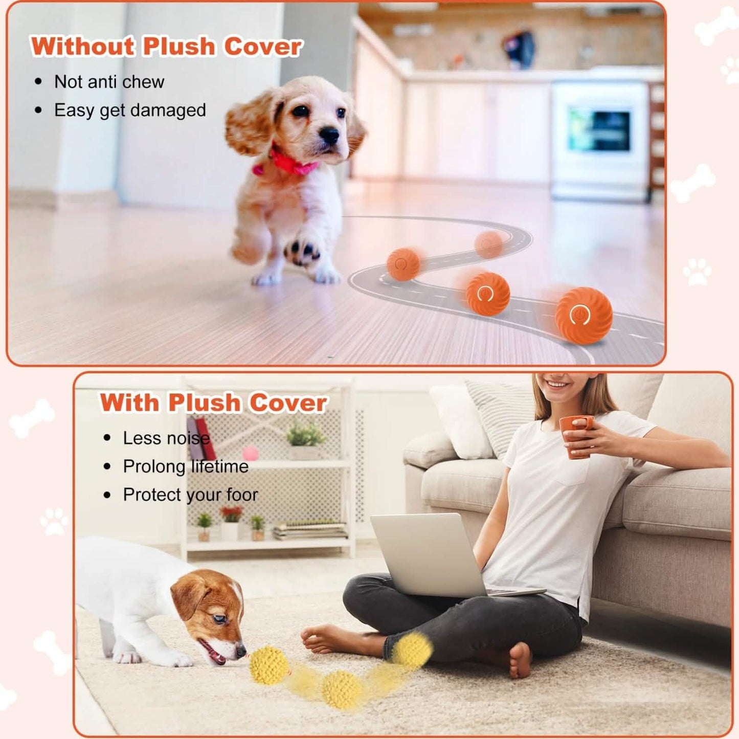 Smart Rolling & Bouncing Pet Ball – Motion-Activated DailySale