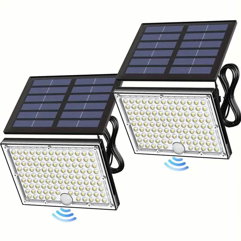 113 LED Cool White Floodlights Solar Motion Sensor Lights DailySale