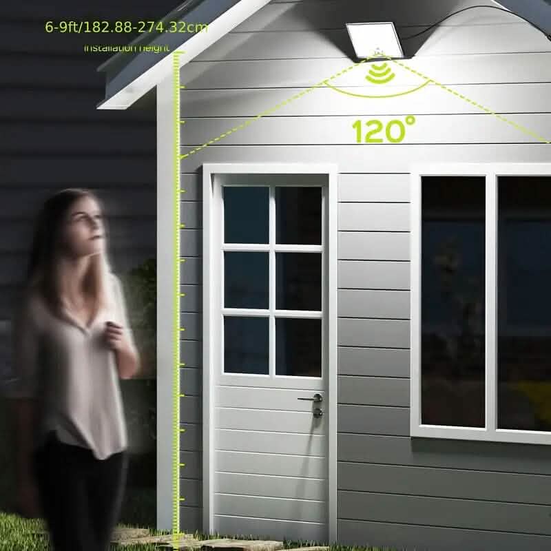113 LED Cool White Floodlights Solar Motion Sensor Lights DailySale