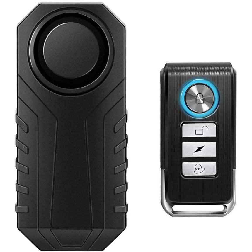 113dB Wireless Vibration Motion Sensor Waterproof Bike Alarm with Remote DailySale