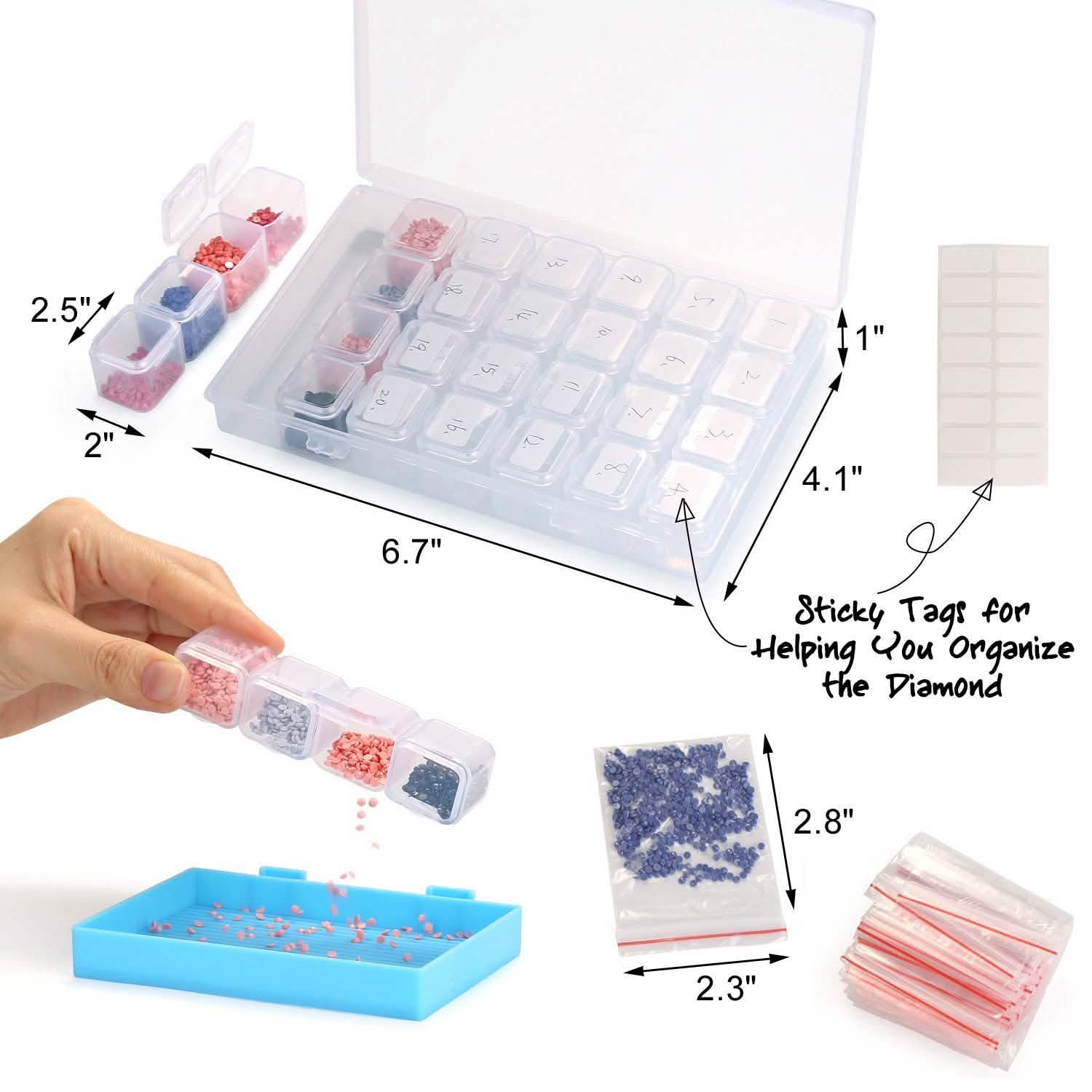 117-Piece: 5D Diamond Painting Tools Accessories Kit DailySale