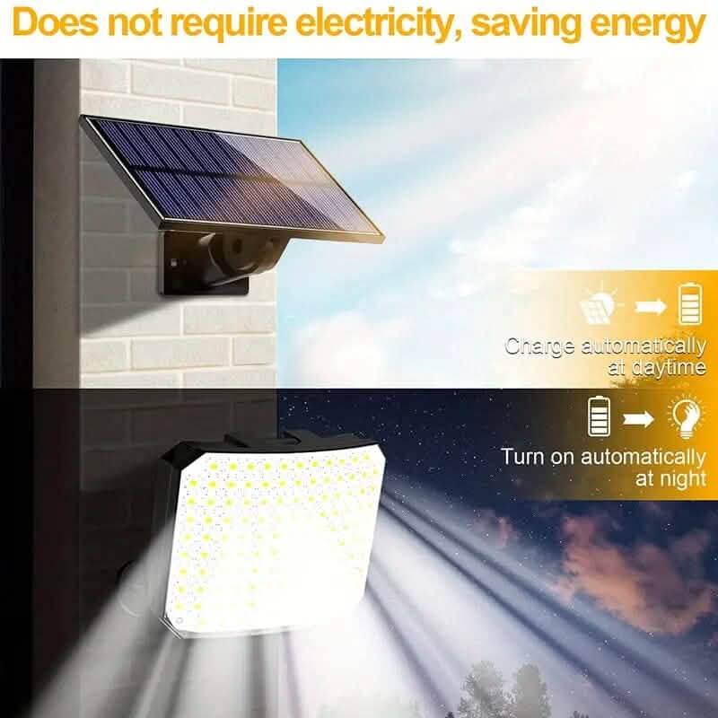 118 LED Solar Motion Sensor Flood Lights with Remote Control DailySale