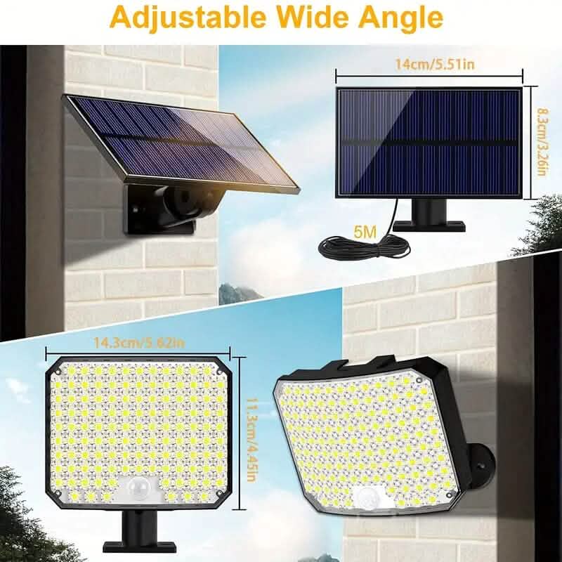 118 LED Solar Motion Sensor Flood Lights with Remote Control DailySale