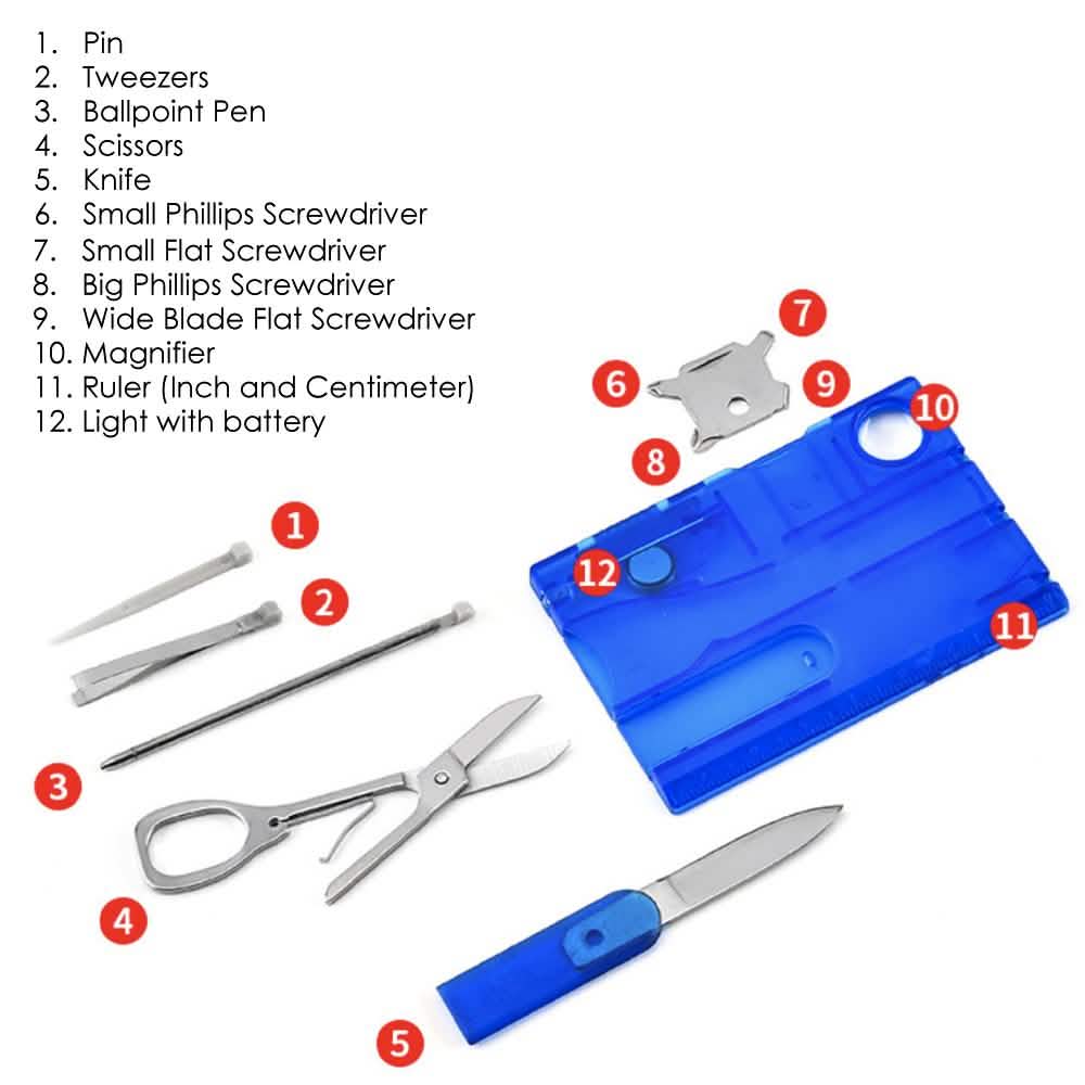 12-in-1 Pocket Multi Tool Credit Card DailySale