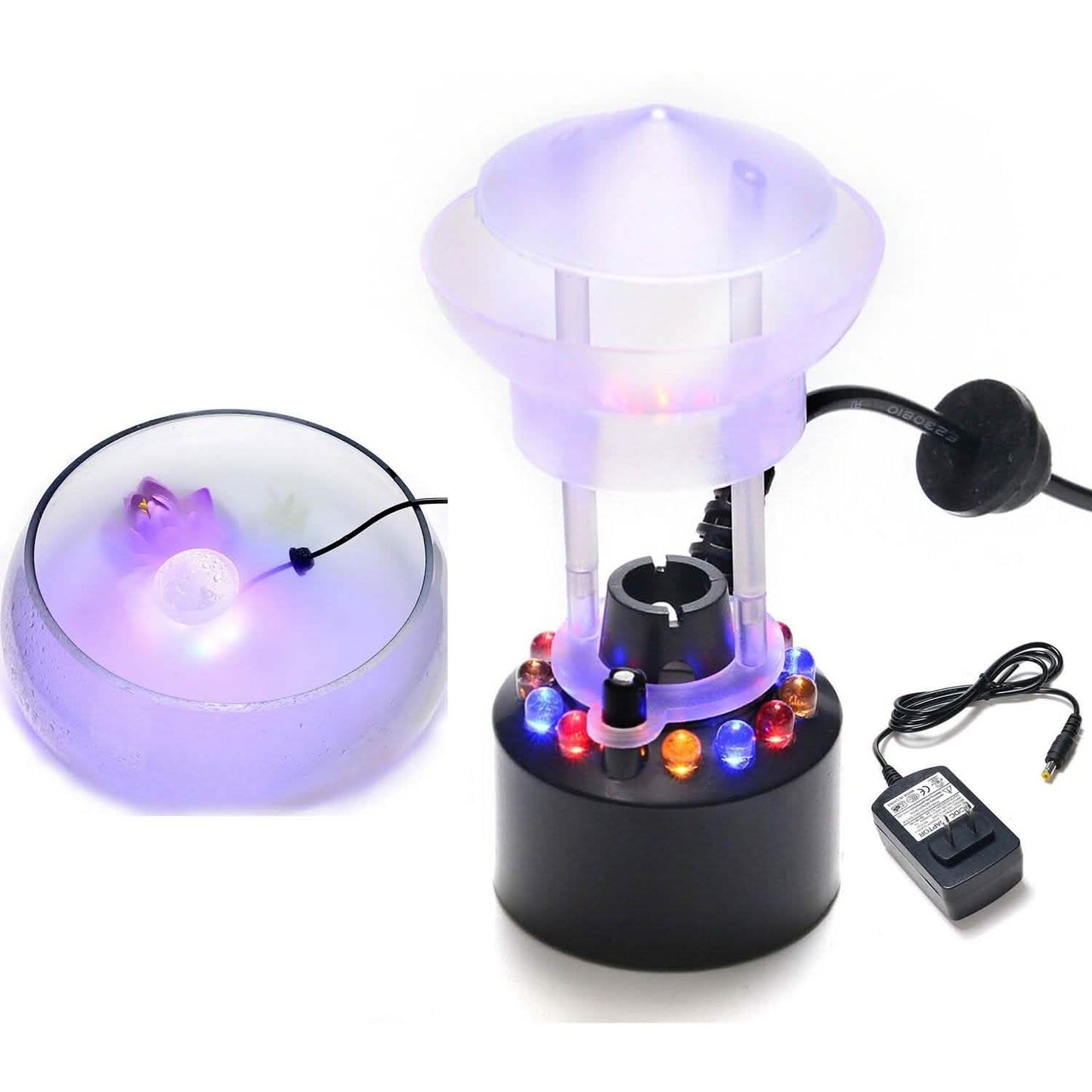 12 LED Mist Water Fountain Machine Atomizer Air Humidifier DailySale