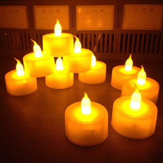 12-Pack: Flameless LED Tealight Candles, Battery Operated DailySale