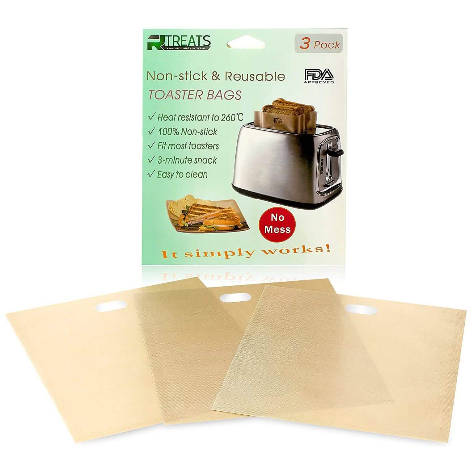 12-Pack: RL Treats Non Stick Reusable Toaster Bags for Sandwich and Grilling DailySale