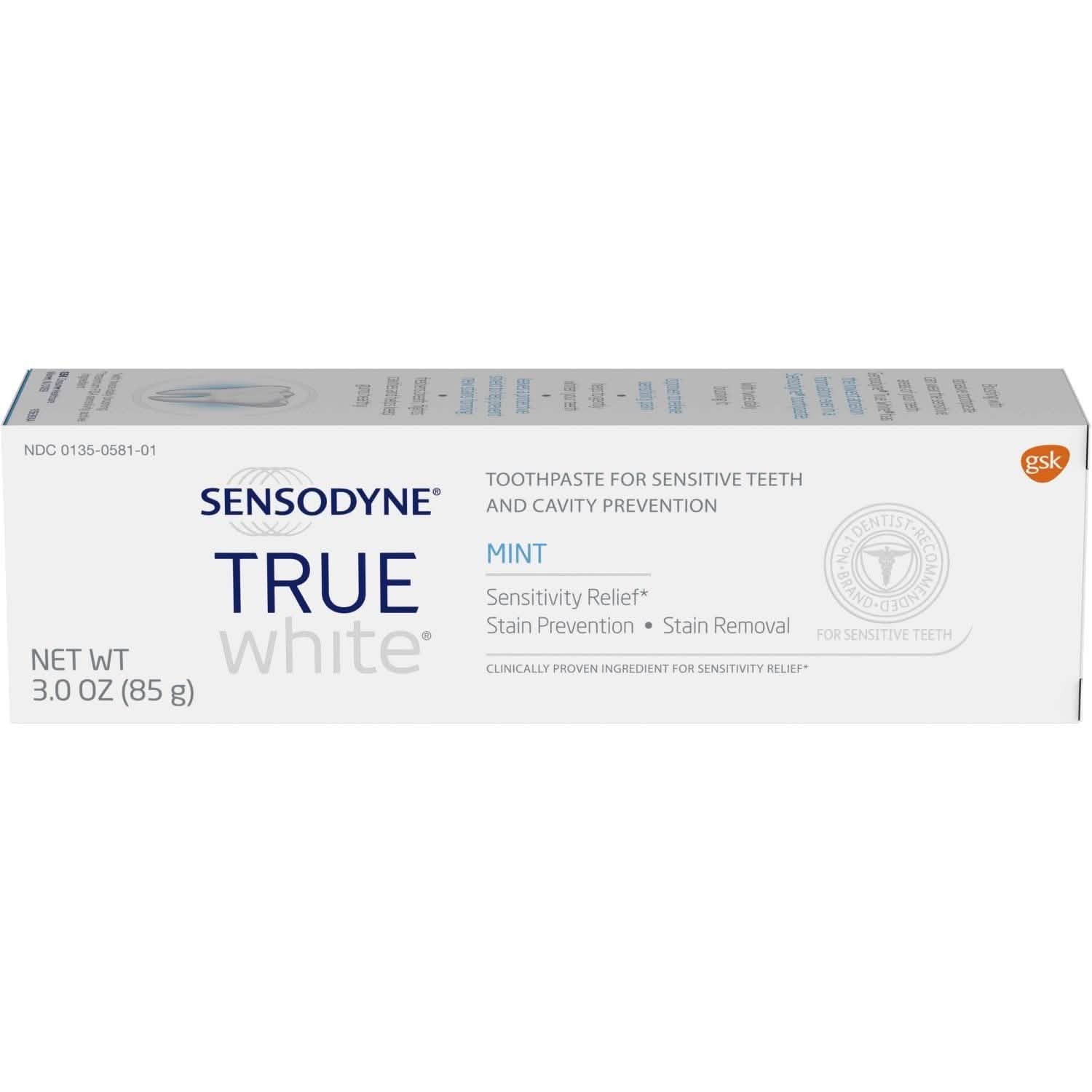 12-Pack: Sensodyne True White Mint Sensitivity Toothpaste 3oz DailySale