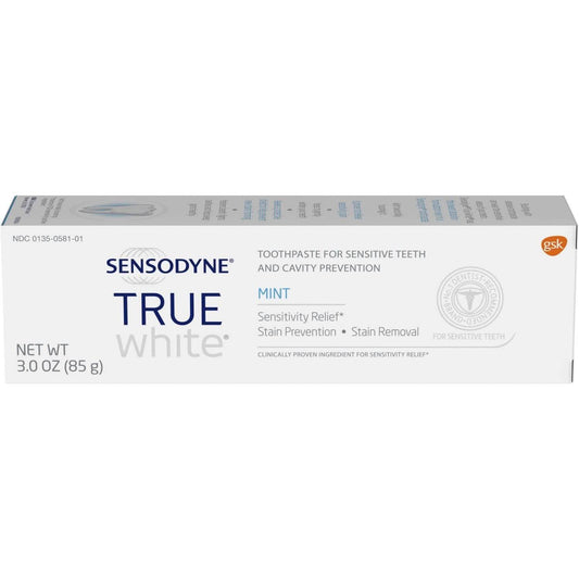 12-Pack: Sensodyne True White Mint Sensitivity Toothpaste 3oz DailySale