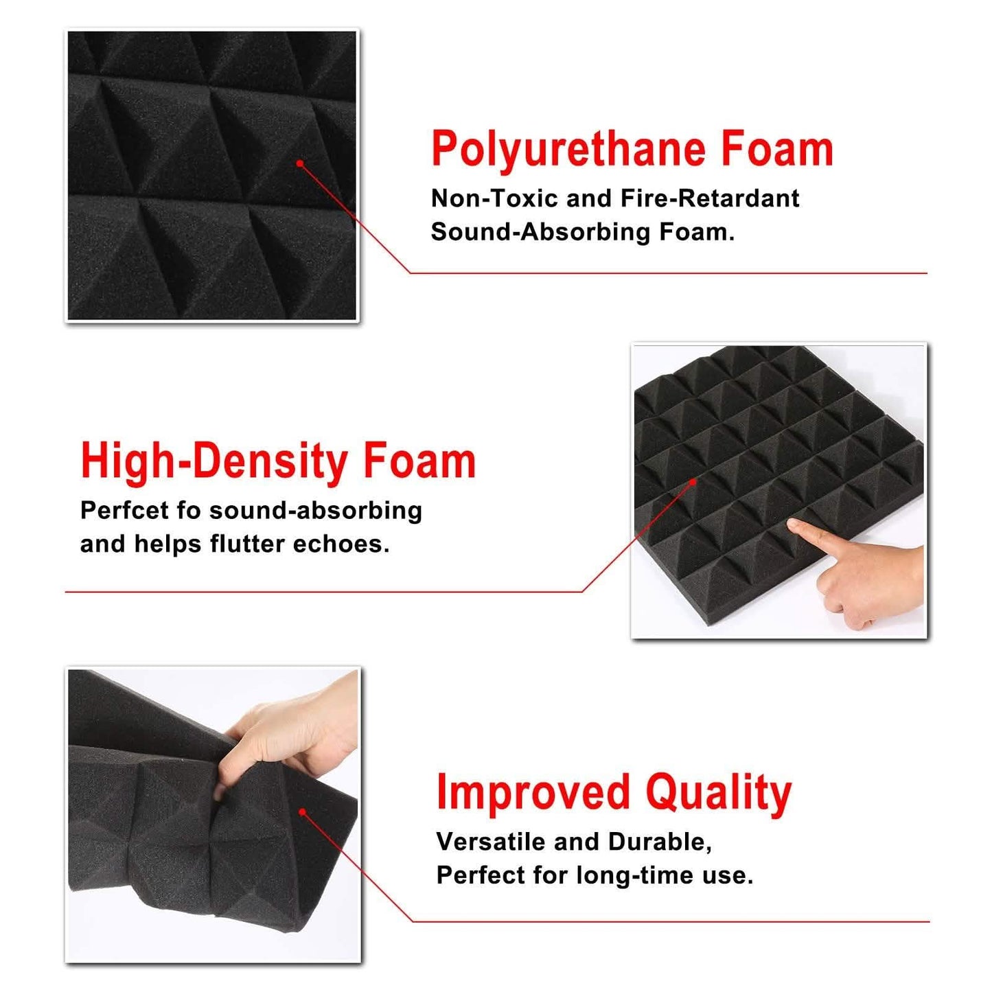 12-Pack: Sound Absorbing Foam for Recording Studio DailySale