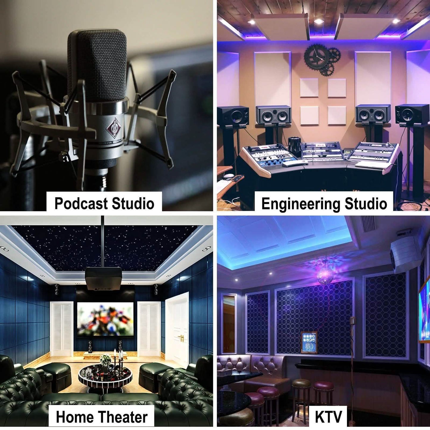 12-Pack: Sound Absorbing Foam for Recording Studio DailySale