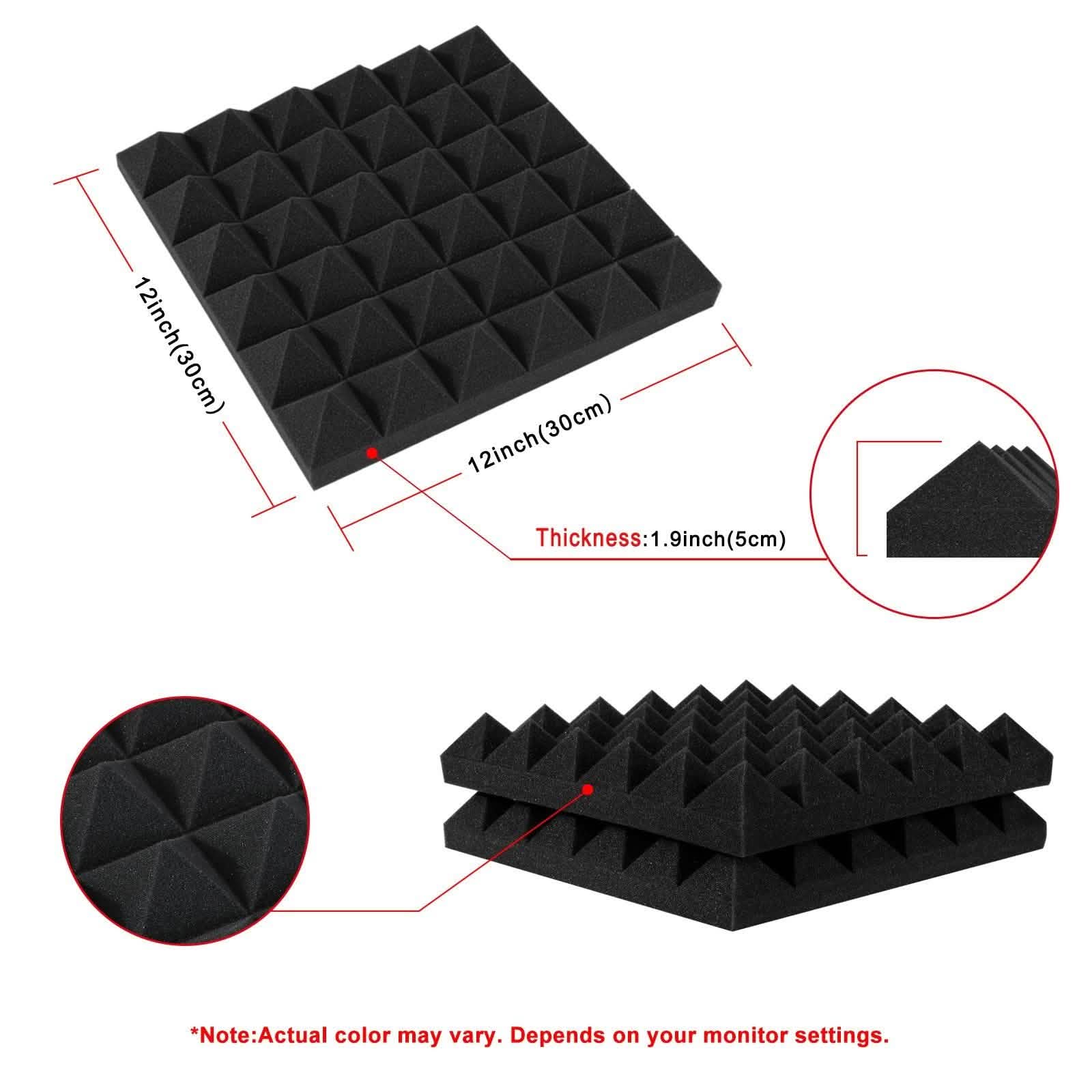 12-Pack: Sound Absorbing Foam for Recording Studio DailySale