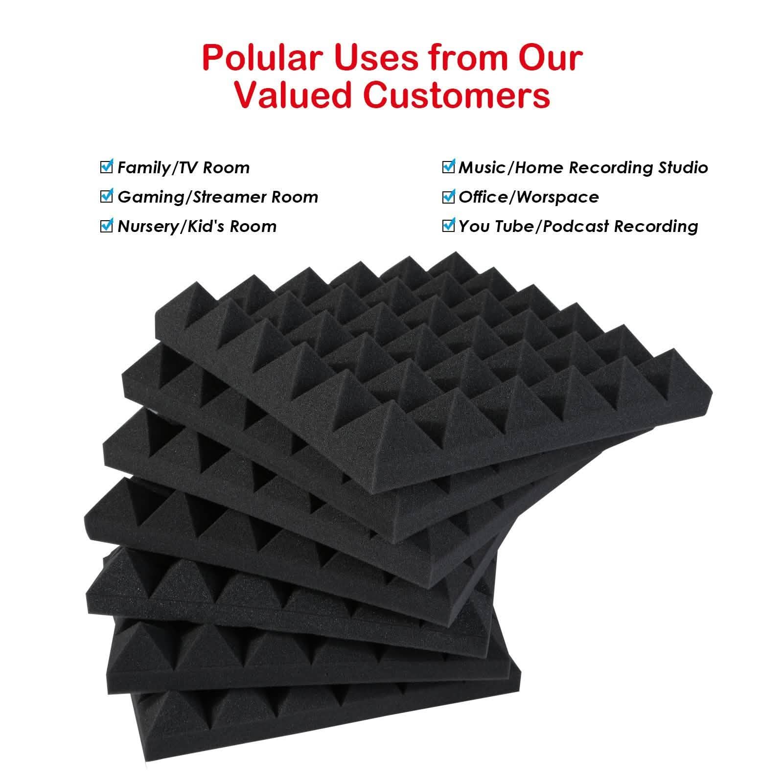 12-Pack: Sound Absorbing Foam for Recording Studio DailySale